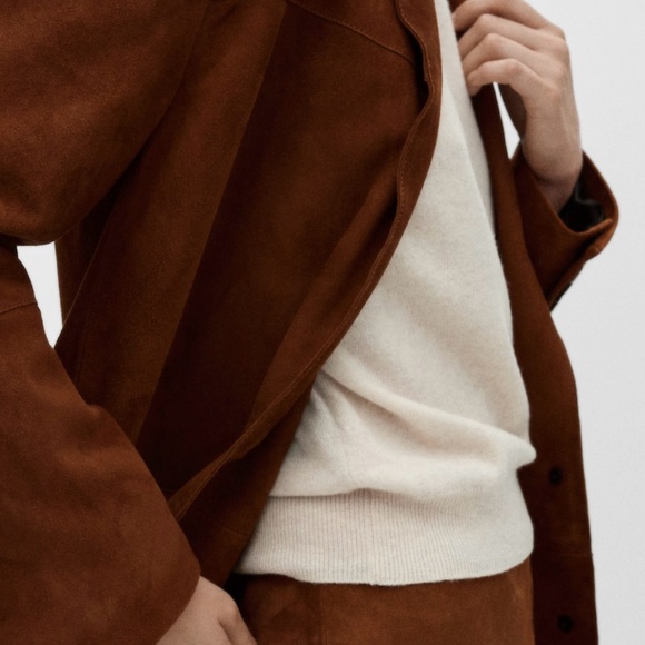 Mango Brown Leather Jacket - Picture 7 of 15